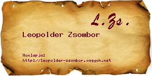 Leopolder Zsombor névjegykártya